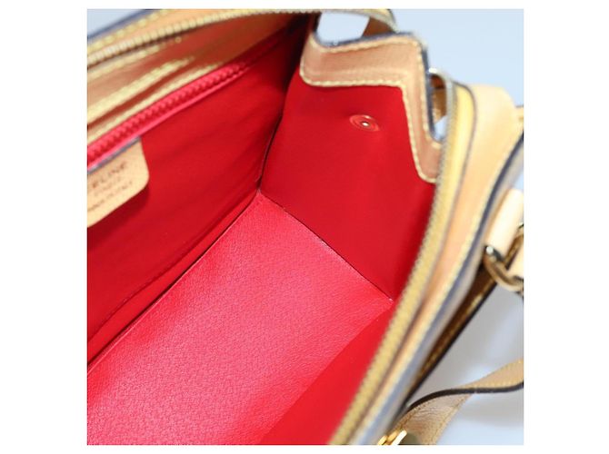 Céline CELINE Handtasche aus Leder in Gelbgold Auth 123851 - Ansicht 19