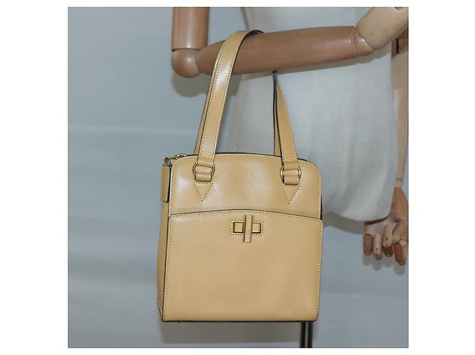 Céline CELINE Handtasche aus Leder in Gelbgold Auth 123851 - Ansicht 23