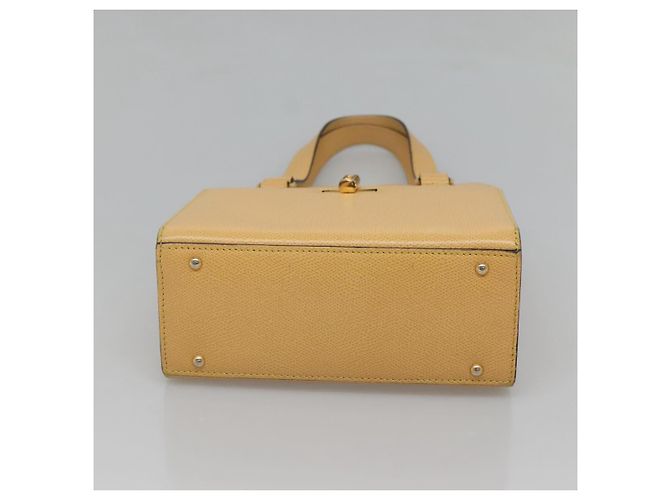 Céline CELINE Handtasche aus Leder in Gelbgold Auth 123851 - Ansicht 5