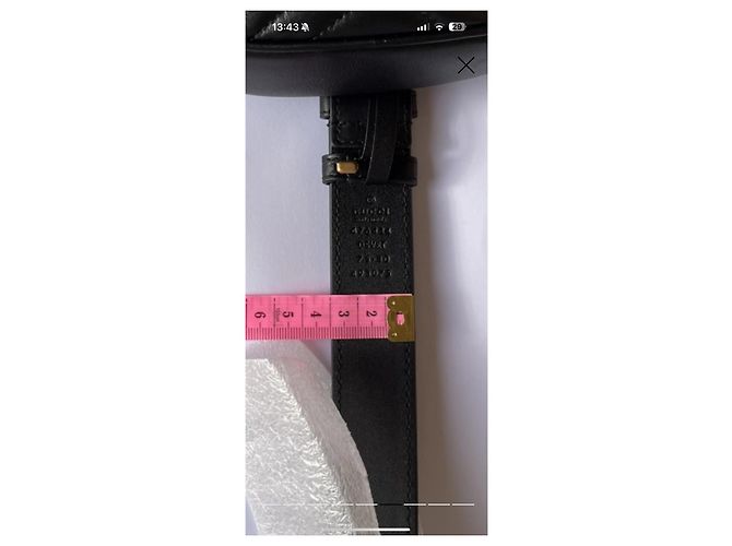 Borsa a cintura Gucci Marmont nera in pelle Nero - vista 11