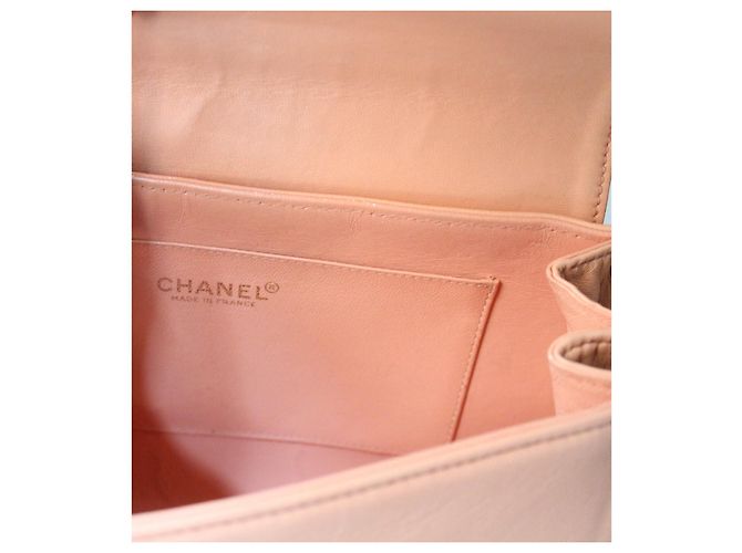 Borsa Chanel 2.55 in pelle rosa - vista 13