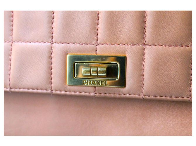 Borsa Chanel 2.55 in pelle rosa - vista 3