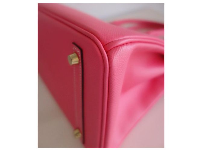 Hermès Borsa Hermes Birkin 30 rosa azalea / taupe Grigio - vista 13