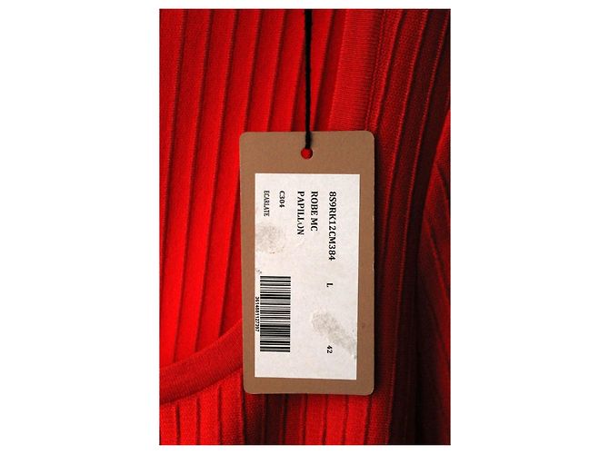 Abito corto rosso Alaïa in viscosa e seta - vista 5