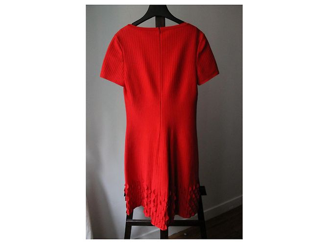 Abito corto rosso Alaïa in viscosa e seta - vista 6