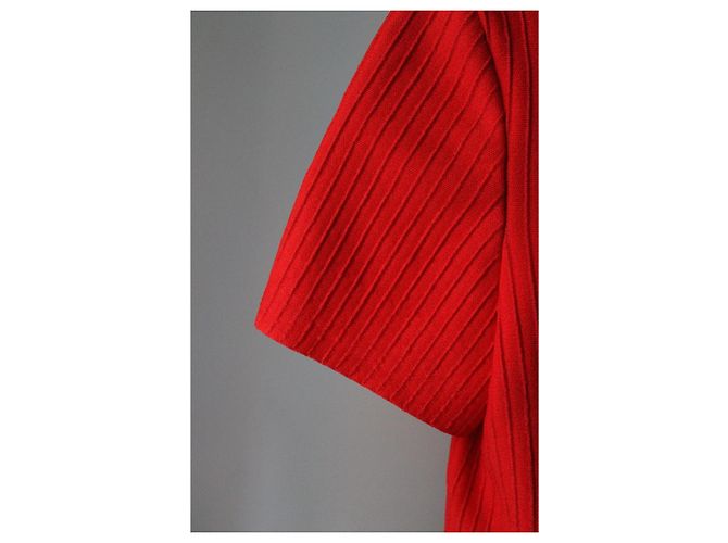 Abito corto rosso Alaïa in viscosa e seta - vista 7