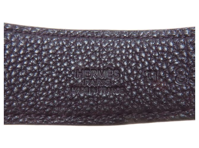 Cintura H Constance in pelle di vitello box nera di Hermès Nero - vista 4