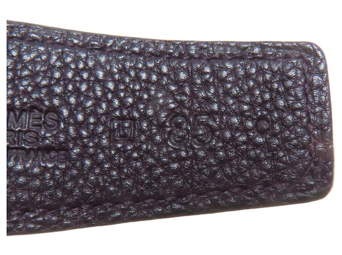 Cintura H Constance in pelle di vitello box nera di Hermès Nero - vista 5