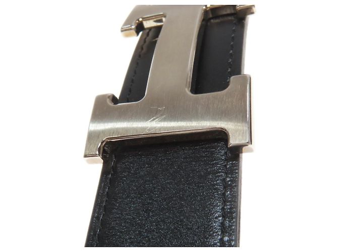 Cintura H Constance in pelle di vitello box nera di Hermès Nero - vista 7