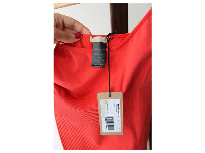 Alaïa Kleid rot Mohnfarbe Polyamid - Ansicht 5