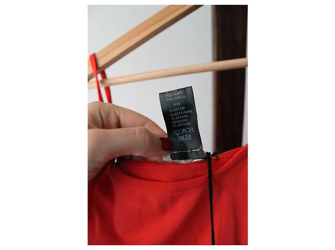 Alaïa Kleid rot Mohnfarbe Polyamid - Ansicht 6
