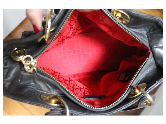 Borsa Lady Dior Dior in pelle marrone media - vista 11