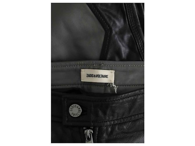 Zadig & Voltaire Schwarze Lederhose - Ansicht 5