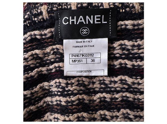 Chanel Abrigo Icónico de París / Botones Byzance Gripoix 36 FR Multicolor - vista 11