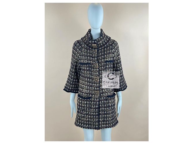 Chanel Abrigo Icónico de París / Botones Byzance Gripoix 36 FR Multicolor - vista 2