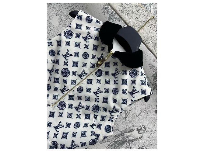 Montsouris Vestido Louis Vuitton Blanco de Algodón - vista 4