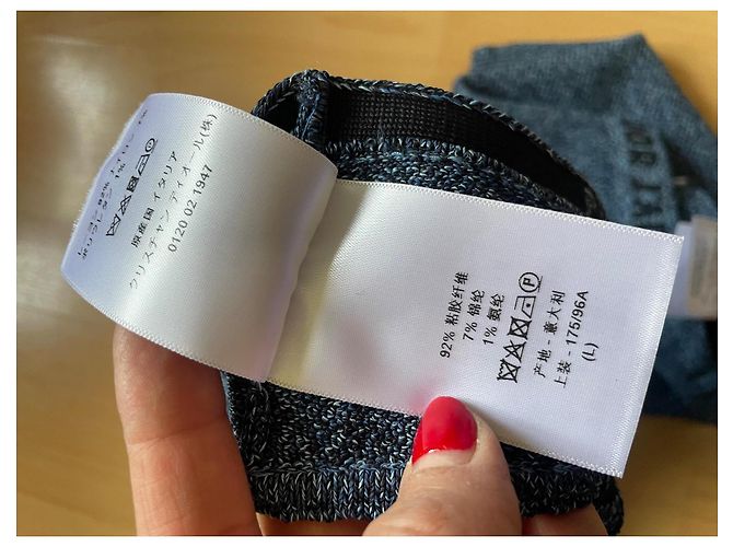 Pantaloncini Christian Dior Blu in Viscosa e Nylon - vista 10