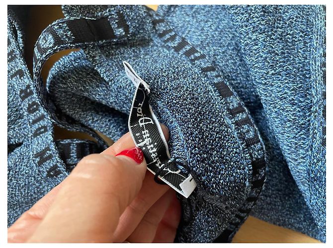 Pantaloncini Christian Dior Blu in Viscosa e Nylon - vista 13