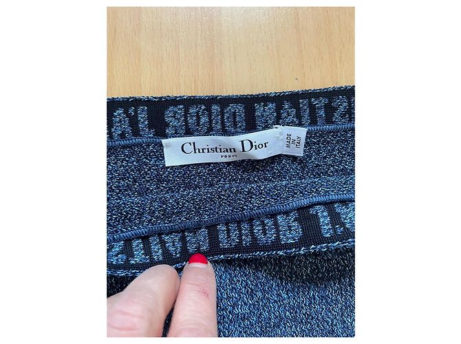 Pantaloncini Christian Dior Blu in Viscosa e Nylon - vista 4
