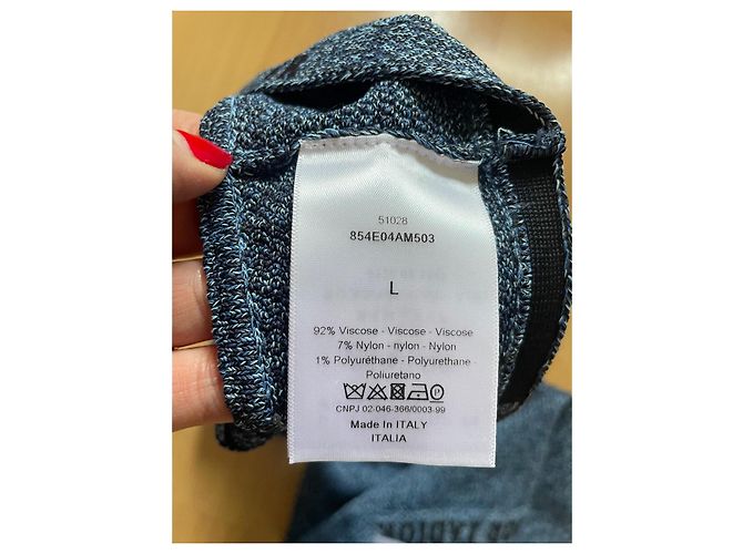 Pantaloncini Christian Dior Blu in Viscosa e Nylon - vista 8