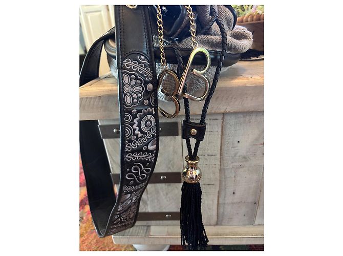 Lancel Brigitte Bardot Handtasche Dunkelgrau Stoff Anthrazitgrau - Ansicht 6