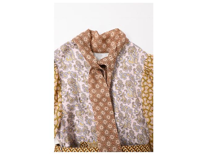 Abito Mini Stampato con Cintura Zimmermann in Lino Multicolore - vista 10