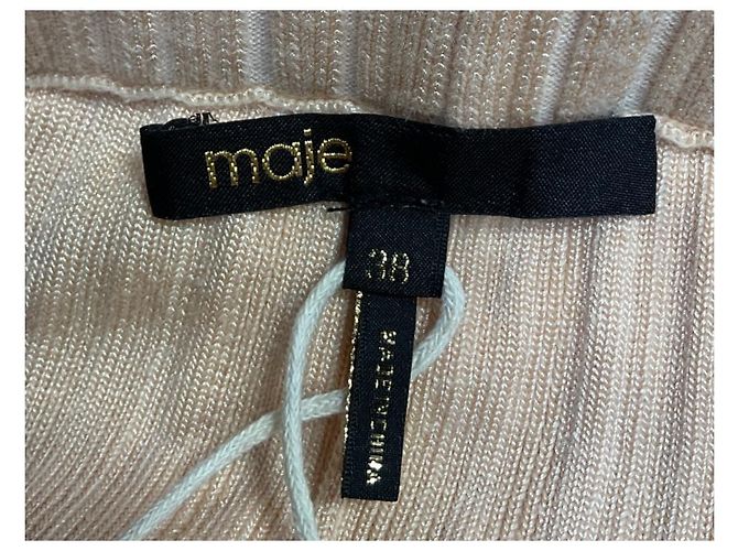 Pantalones de pierna ancha Maje Maje en algodón durazno Rosa - vista 10