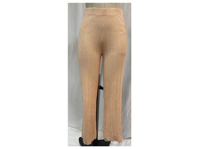 Pantalones de pierna ancha Maje Maje en algodón durazno Rosa - vista 7
