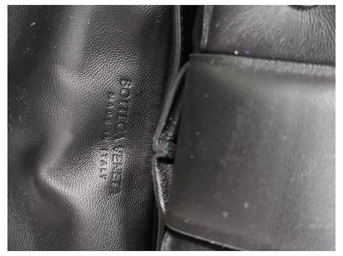 Borsa Cassette Chain Bottega Veneta in Pelle Nera Nero - vista 19