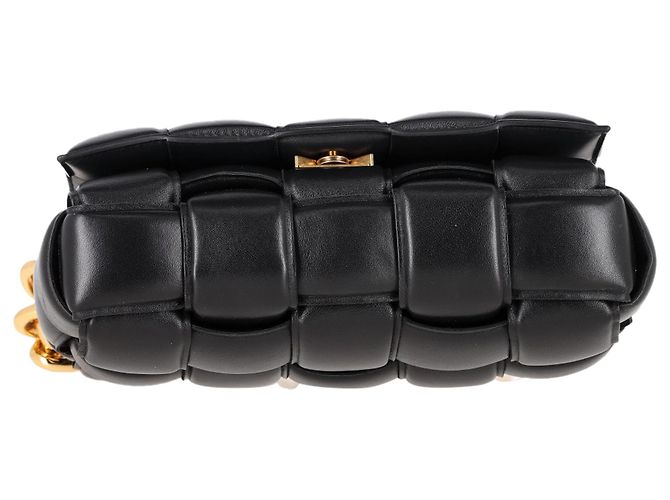 Borsa Cassette Chain Bottega Veneta in Pelle Nera Nero - vista 2