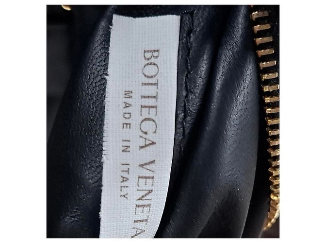Borsa Cassette Chain Bottega Veneta in Pelle Nera Nero - vista 7
