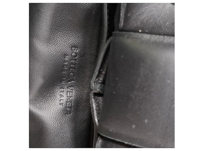 Borsa Cassette Chain Bottega Veneta in Pelle Nera Nero - vista 9