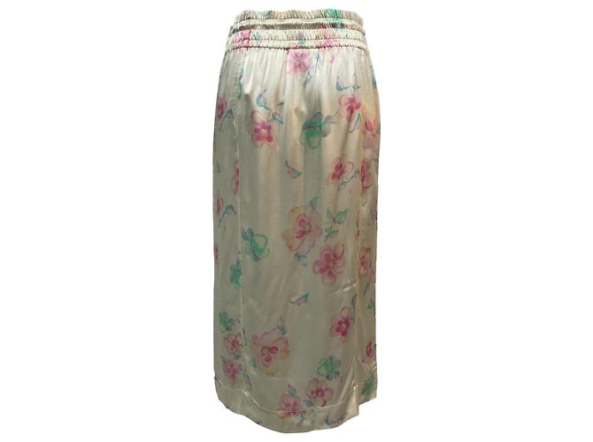 Falda midi Ganni en viscosa con estampado floral - vista 3