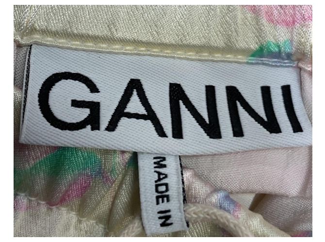Falda midi Ganni en viscosa con estampado floral - vista 4