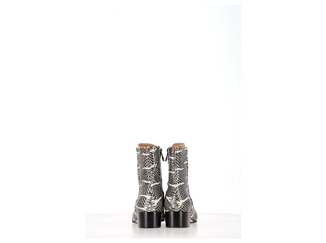 Aeyde Snakeskin-Effect Ankle Boots in Animal Print Leather - view 11