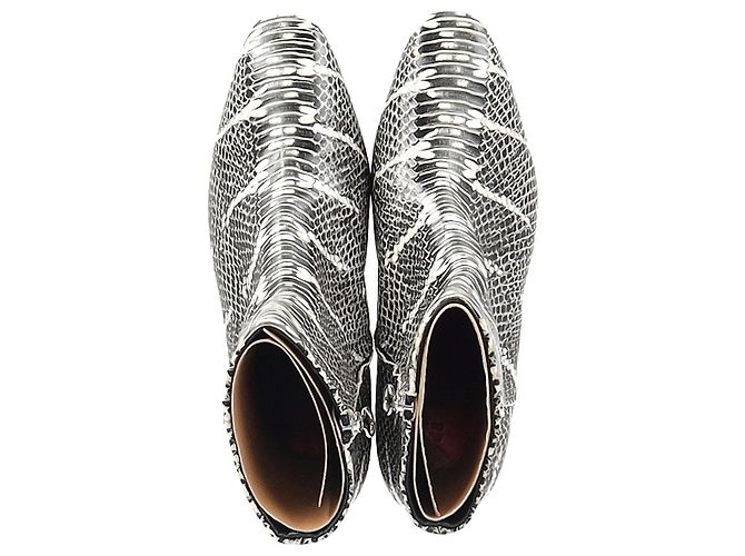 Aeyde Snakeskin-Effect Ankle Boots in Animal Print Leather - view 3