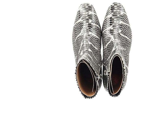 Aeyde Snakeskin-Effect Ankle Boots in Animal Print Leather - view 9