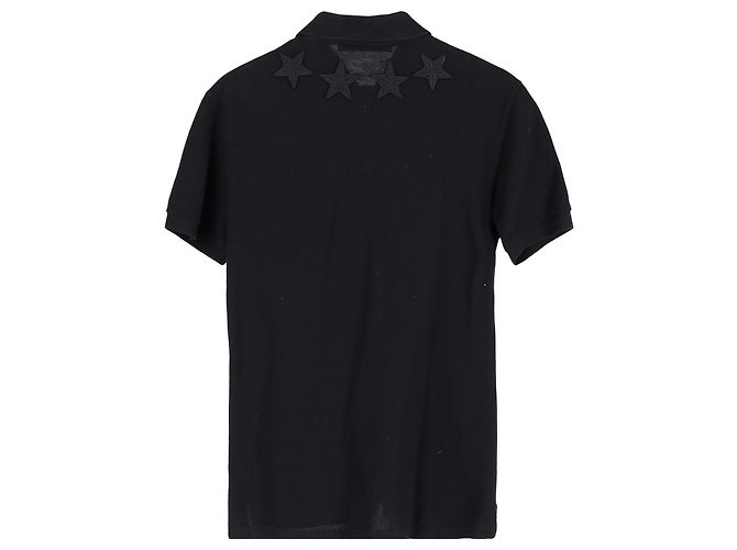 Polo de algodão preto com aplique de estrela Givenchy - vista 2