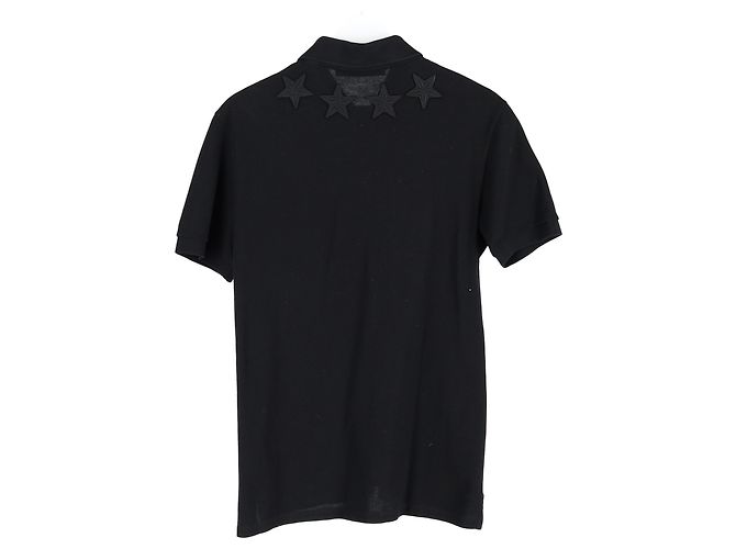 Polo de algodão preto com aplique de estrela Givenchy - vista 5