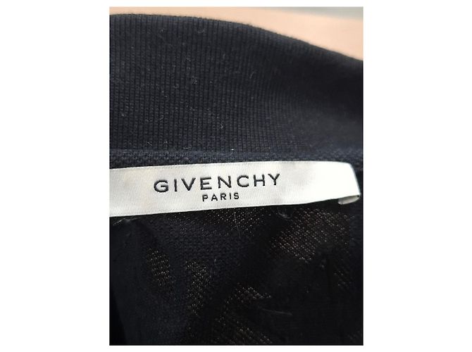 Polo de algodão preto com aplique de estrela Givenchy - vista 6
