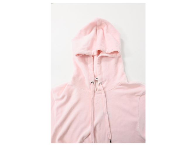Moletom cropped Alexander Wang T. em veludo cotelê rosa - vista 10