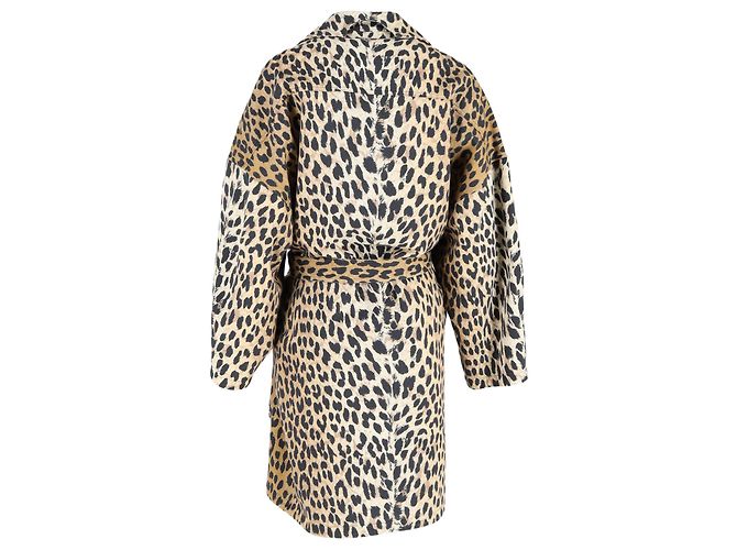 Casaco com cinto Balenciaga em algodão estampado de animal - vista 3