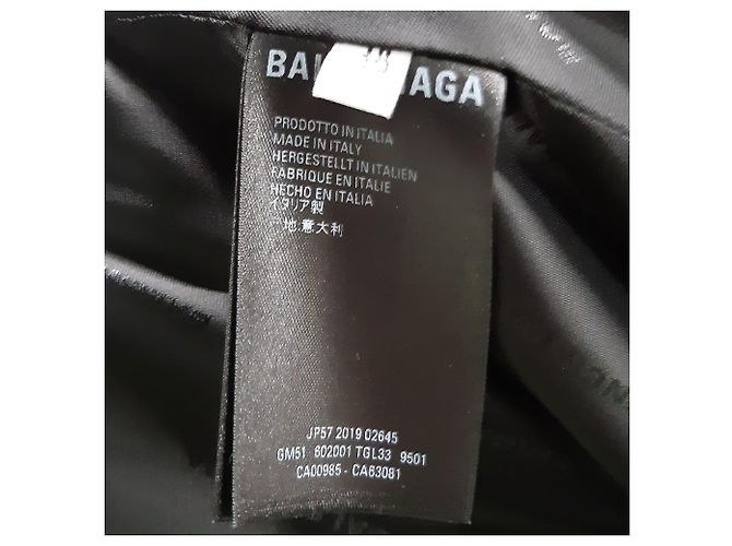 Casaco com cinto Balenciaga em algodão estampado de animal - vista 5