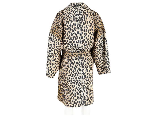 Casaco com cinto Balenciaga em algodão estampado de animal - vista 8