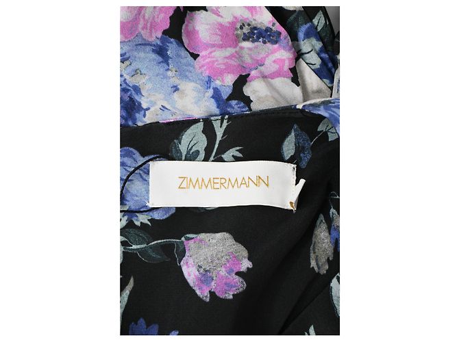 Vestido mini estampado floral Zimmermann em seda multicolorida Multicor - vista 9