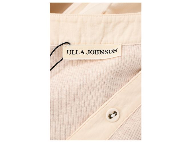 Vestido midi con volantes Wilda de algodón crema de Ulla Johnson Blanco Crudo - vista 9