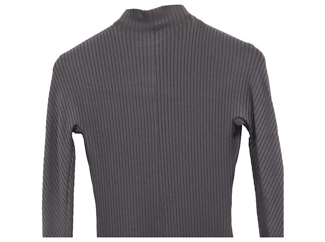 Balenciaga Ripp-Turtleneck-Maxikleid aus schwarzer Viskose - Ansicht 3