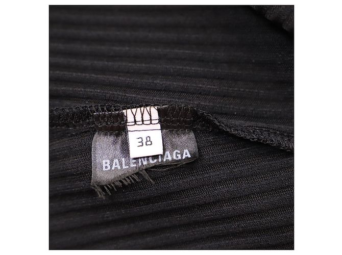 Balenciaga Ripp-Turtleneck-Maxikleid aus schwarzer Viskose - Ansicht 7