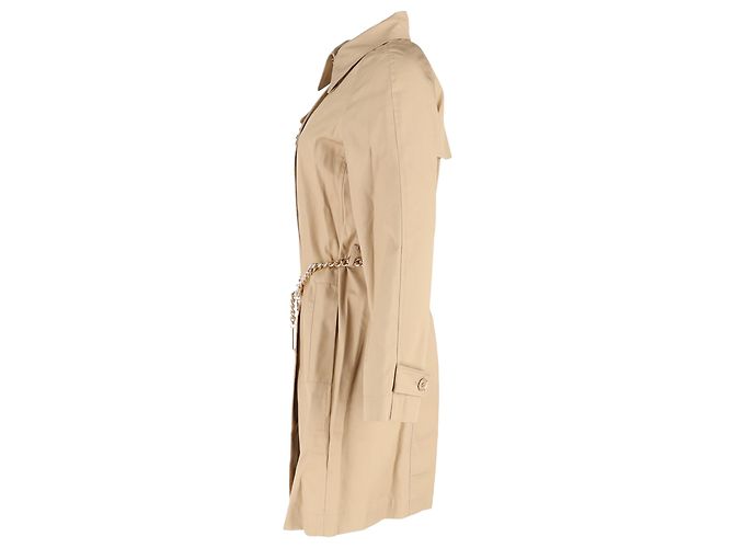 Abrigo trench de algodón beige con cinturón de cadena Michael Michael Kors - vista 2