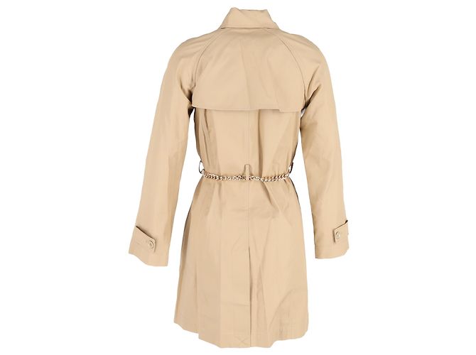 Abrigo trench de algodón beige con cinturón de cadena Michael Michael Kors - vista 3